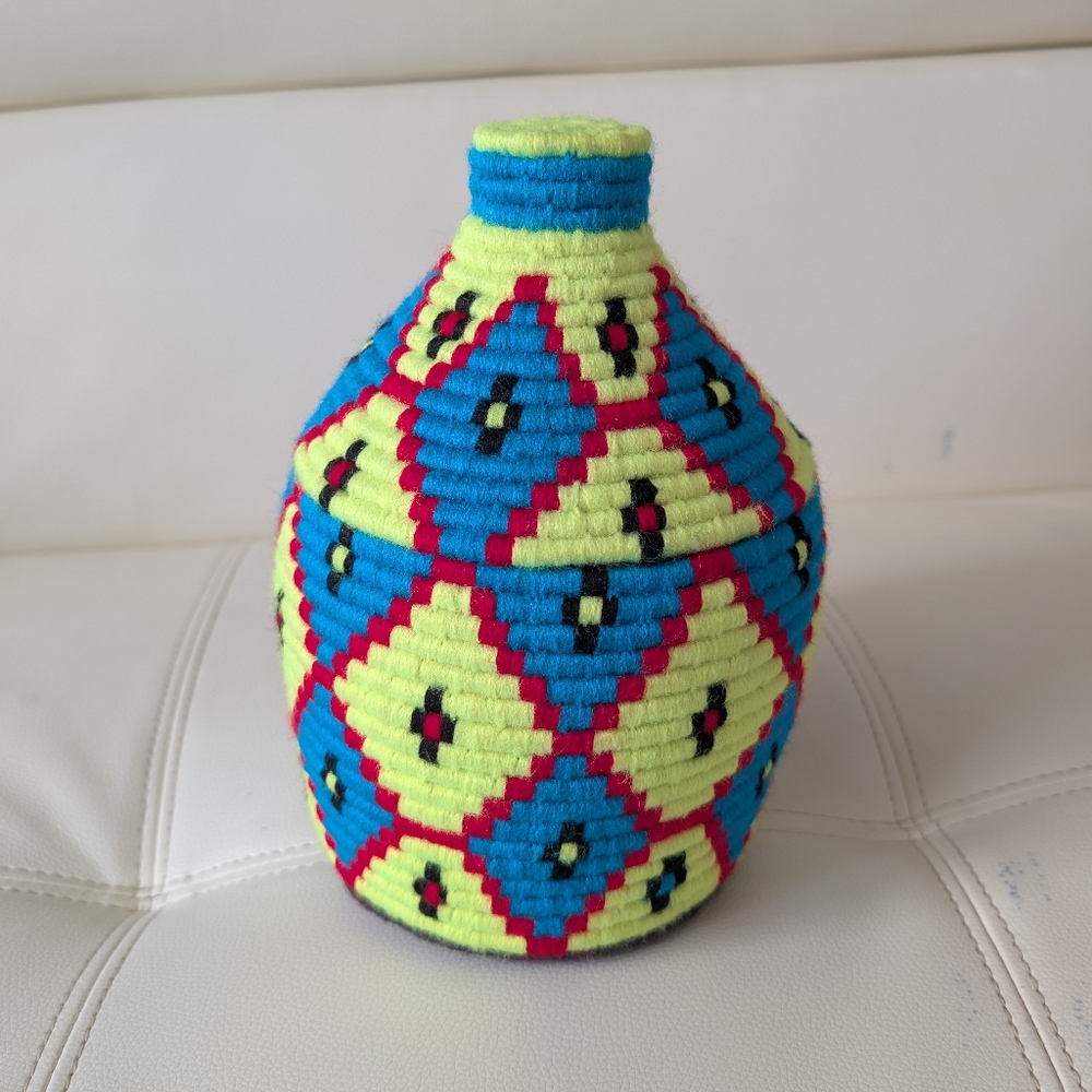 Handwoven Moroccan Berber Basket With Lid